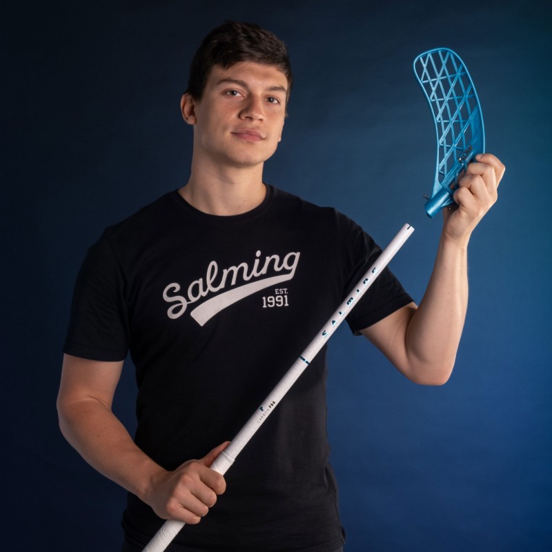 SALMING P-Series Carbon Pro F27 White/Cyan 100 cm Shaft