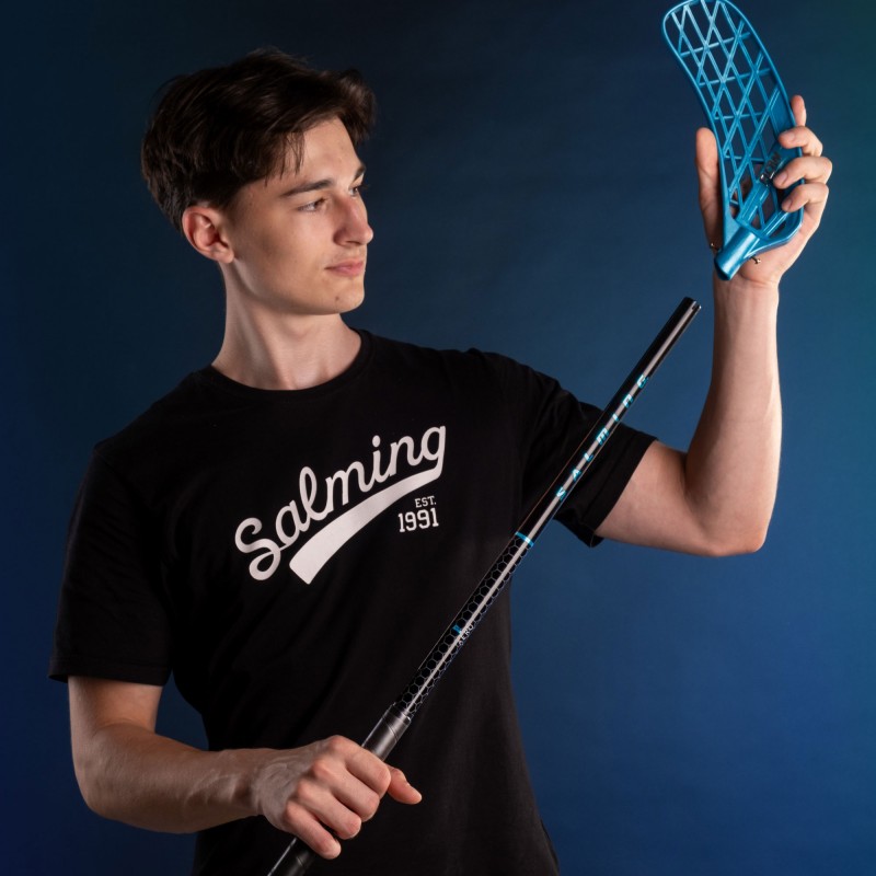 SALMING P-Series Aero F27 Black/Cyan 100 cm Shaft