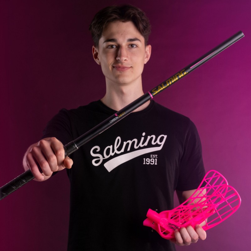 SALMING Q-Series Carbon Swift F27 Black/Magenta 100 cm Shaft