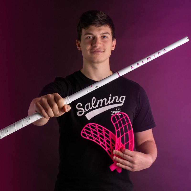 SALMING Q-Series Carbon Pro F27 White/Magenta 100 cm Shaft