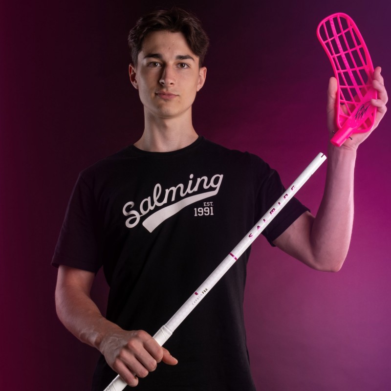 SALMING Q-Series Carbon Pro F27 White/Magenta 100 cm Shaft