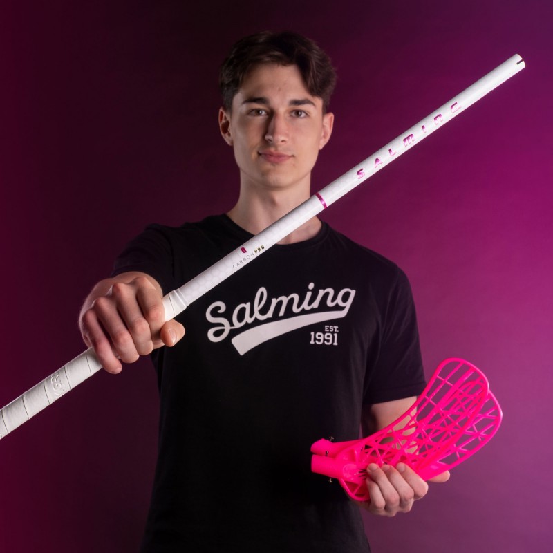 SALMING Q-Series Carbon Pro F27 White/Magenta 100 cm Shaft