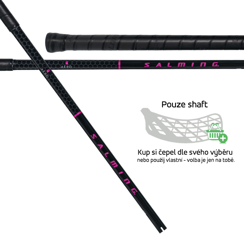 SALMING Q-Series Aero F27 Black/Magenta 100 cm Shaft